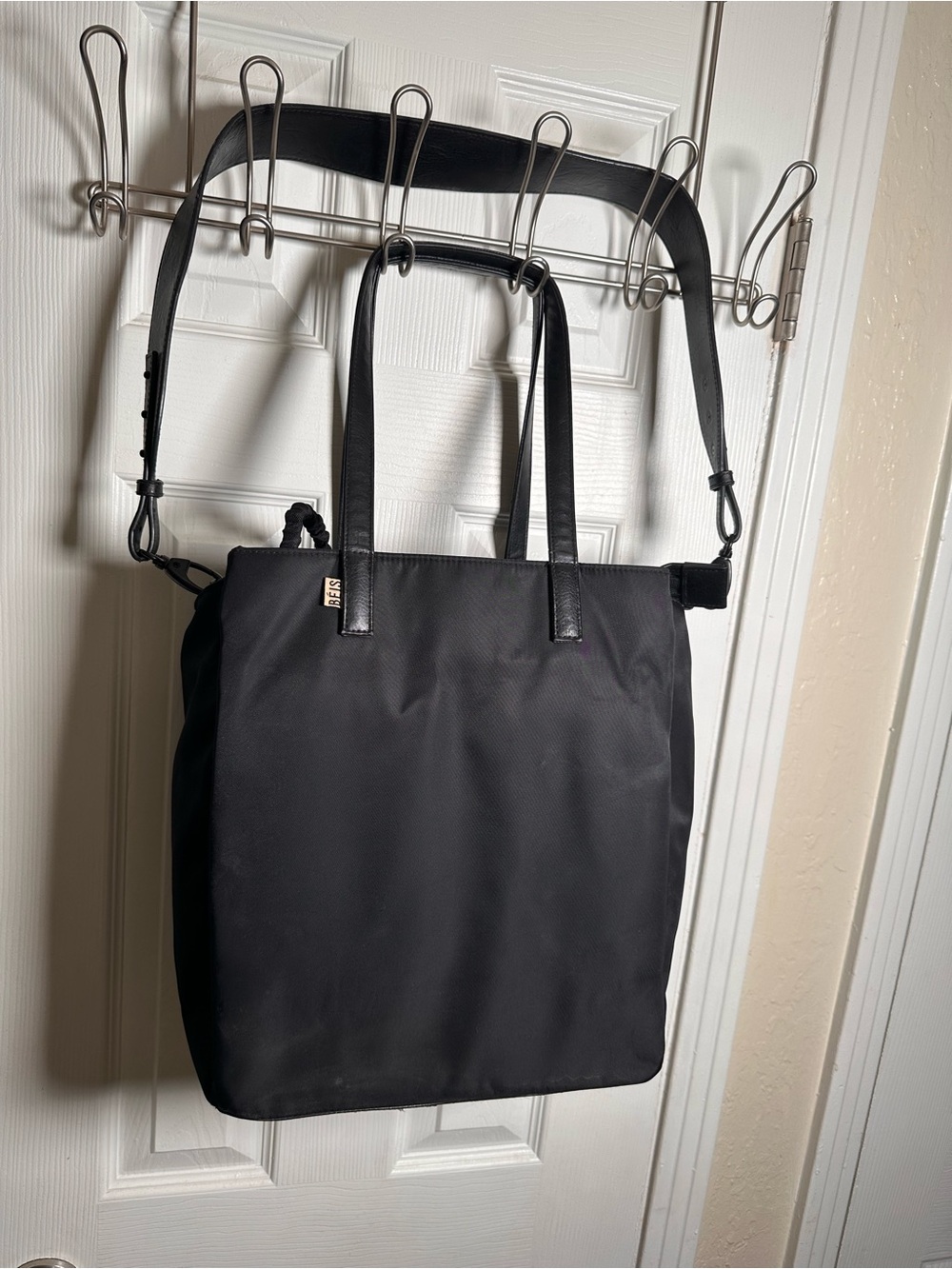 Beis the Commuter Tote Bag Unisex Black Large Nylon Travel Daily Bag